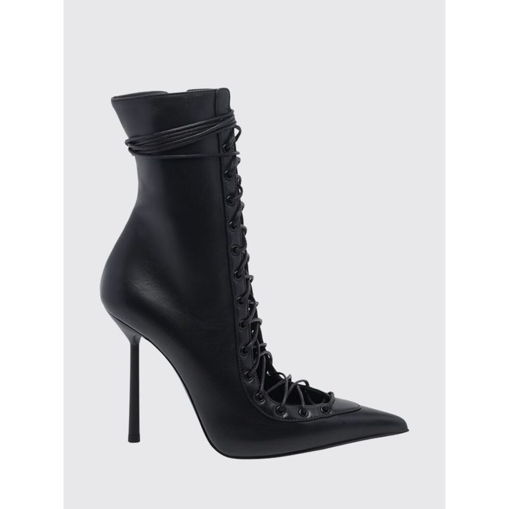 Colette Smooth Leather Lace-Up Ankle Boots Le Silla With Stiletto Heel